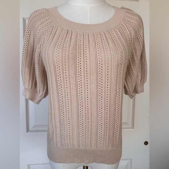 Philosophy Tops - Philosophy Brand Women’s‎ Balloon Sleeve Sweater Tan Size Medium
